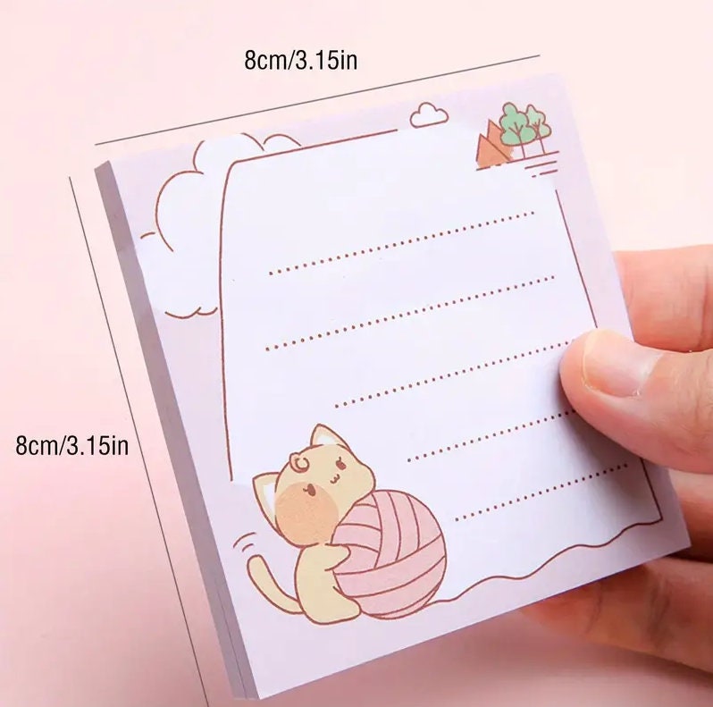 Cute Cartoon Cat Sticky Notes, Post-it notes, daily schedule
