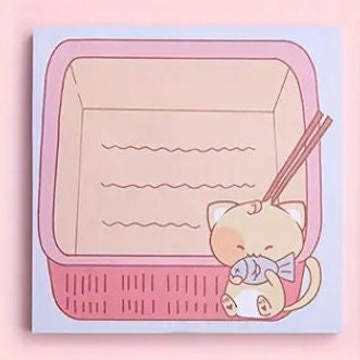 Cute Cartoon Cat Sticky Notes, Post-it notes, daily schedule