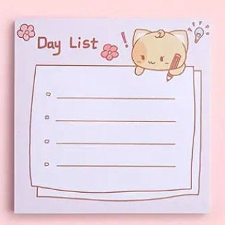 Cute Cartoon Cat Sticky Notes, Post-it notes, daily schedule