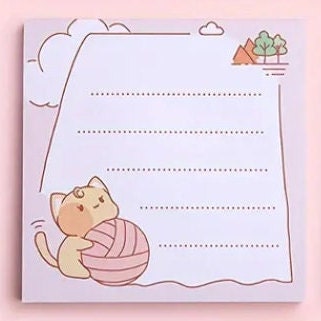 Cute Cartoon Cat Sticky Notes, Post-it notes, daily schedule