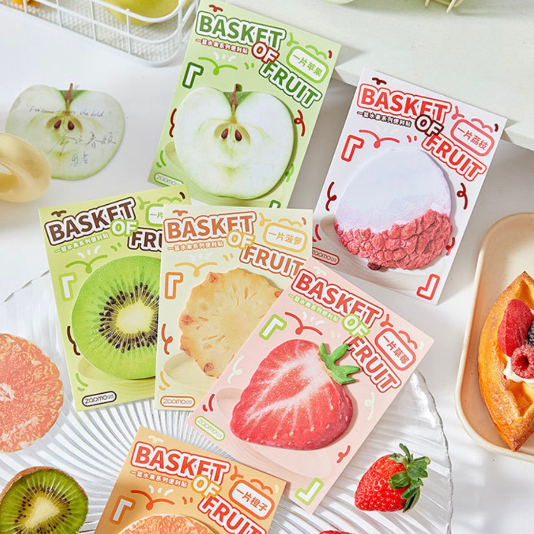 Söta frukt designade klisterlappar