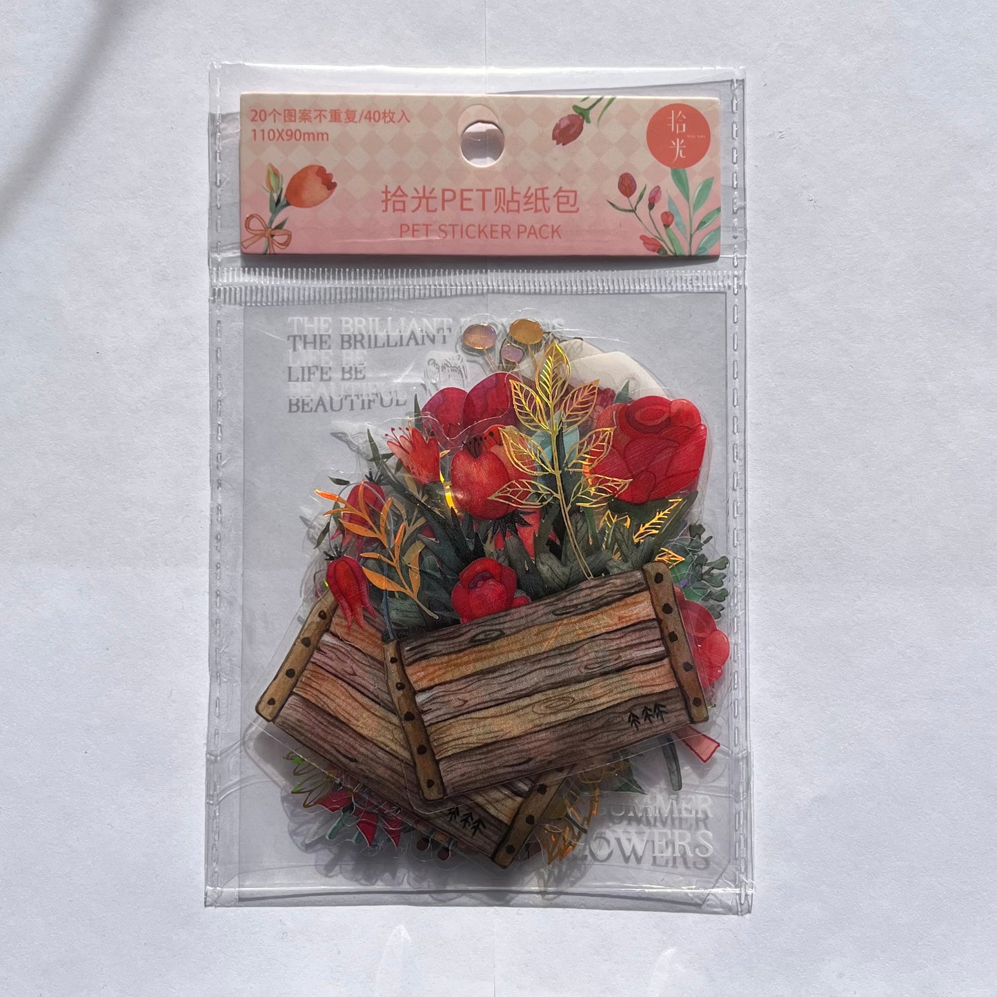 LIMITED EDITION Violet and Farmer's rose floral sticker packs