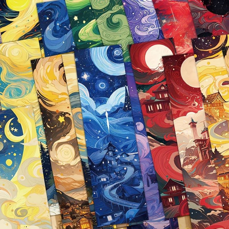 10pcs Dreamland Bookmark Set, Abyss and stars colourful bookmark fantasy